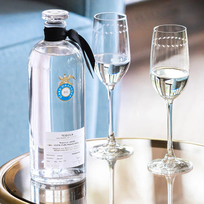 Tequila Casa Dragones Joven +2 Copas Riedel