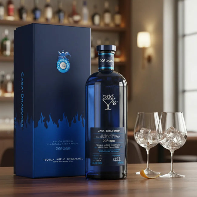Tequila Casa Dragones Añejo Cristalino 200 Copas - Karol G